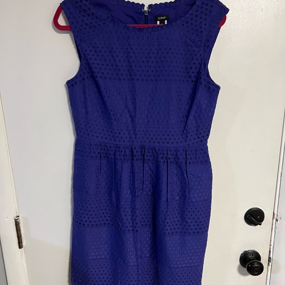 J.Crew Purple Eyelet Dress Size 8